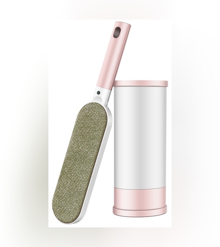 Perie Electrostatica, Flippy, Pentru Curatarea Parului/Scamelor de pe Haine si Tapiterii, 2 Fete, Autocuratare, 31 x 8.5 cm, Roz