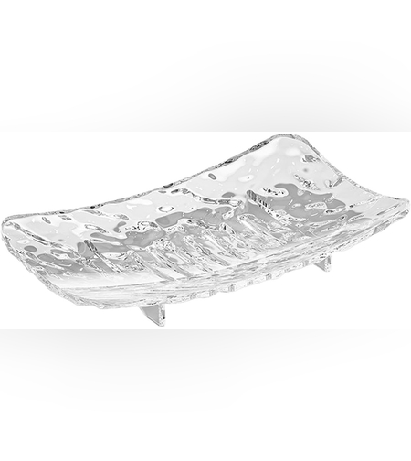 Savoniera din Plastic Flippy, 11 x 8 cm, cu Scurgere Apa, Design Modern, Transparent