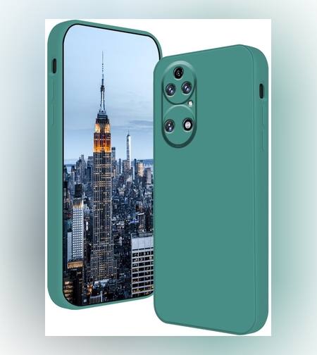 Husa de Protectie, Flippy, pentru Huawei P60 Pro, Liquid Silicone, cu Microfibra pe Interior, Protectie Antisoc, Compatibil Incarcare Wireless, Verde