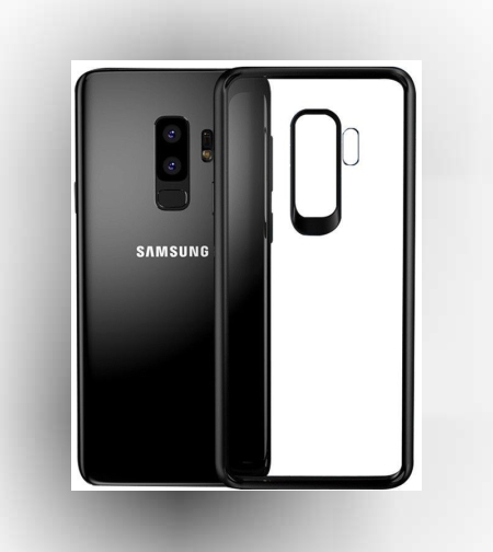 Husa Samsung Galaxy S9 Tpu Transparent cu margini colorate negru