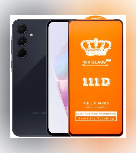 Folie Sticla Securizata pentru Samsung Galaxy A35 4G/5G, Flippy, Sticla de Protectie Compatibila cu Samsung Galaxy A35 4G/5G, Full Cover 111D, HD, Margini Negre, Transparenta