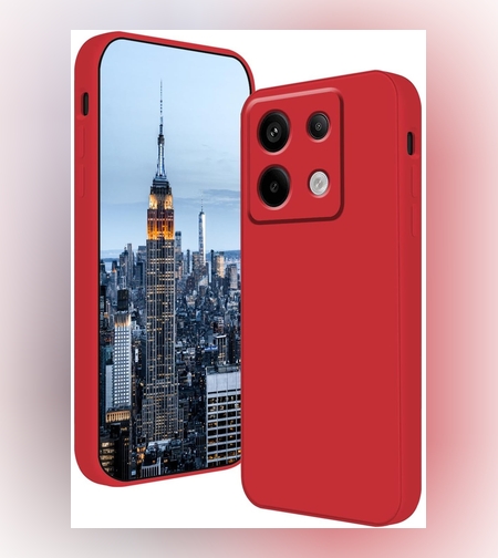 Husa de Protectie, Flippy, pentru Xiaomi Redmi Note 13 Pro 5G, Liquid Silicone, cu Microfibra pe Interior, Protectie Antisoc, Compatibil Incarcare Wireless, Rosu