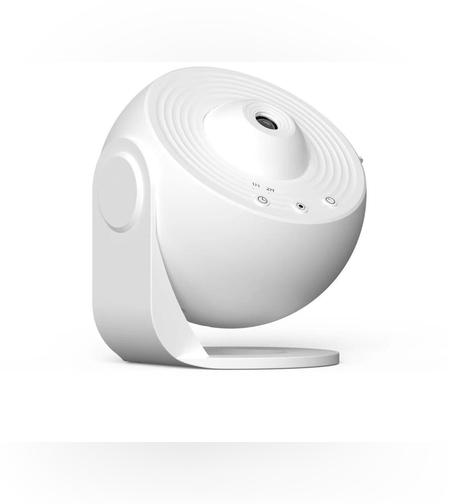 Lampa Tip Proiector Galaxie, Flippy, pentru Dormitor, Tematica Cer Instelat, Model Glob, HD, Rotire 360 de Grade, 20 de Imagini, Incarcare USB, 10 W, 15x15 cm, Alb