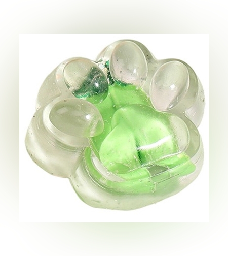 Jucarie Antistres Squishy, Flippy, Labuta de Pisica Pufoasa, cu Revenire Lenta, 7 x 6.5 cm, Model Legume, Multicolor