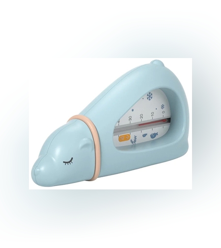 Termometru pentru Baie, Flippy, Plutitor, Rezistent la apa, Multifunctional, Model Urs Polar, 15x7.5x4 cm, Albastru