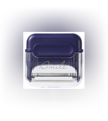 Decojitor/Curatator manual de legume si fructe, Flippy, portabil, cu magnet, doua lame, Inox, Mov, 6.7x6x1.6 cm