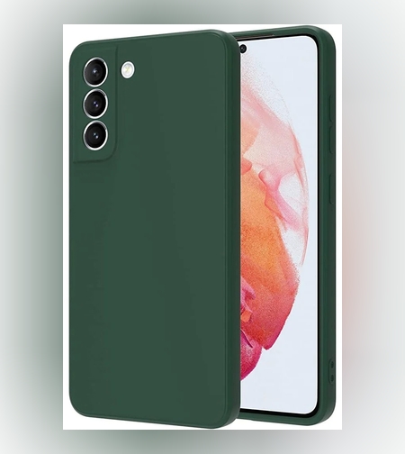 Husa protectie Flippy compatibila cu Samsung S21 5G Liquid Silicone Case Verde