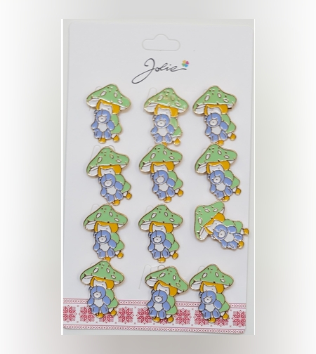 Set 12 Brose Martisor pentru Copii Fata cu Urs de Plus