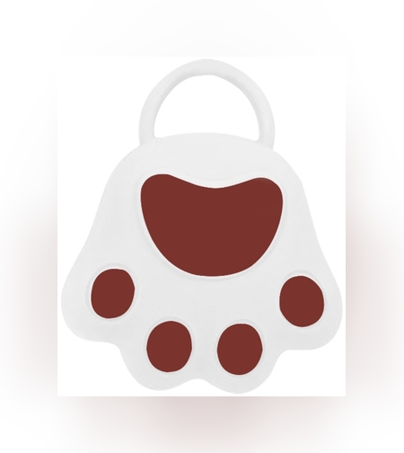 Perie pentru Masajul Scalpului, Perie pentru Sampon, Labuță de Pisică, Dimensiune 7x8 cm, Curatarea si Mentinerea Curata a Parului, Alb