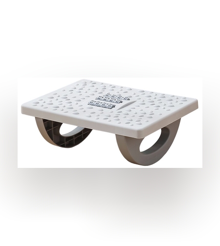 Suport Ergonimic pentru Picioare, Flippy, Plastic, cu Role de Masaj pentru Talpi, pentru Birou, Usor de Transportat, Detasabil, 33.5x24x12 cm, Gri