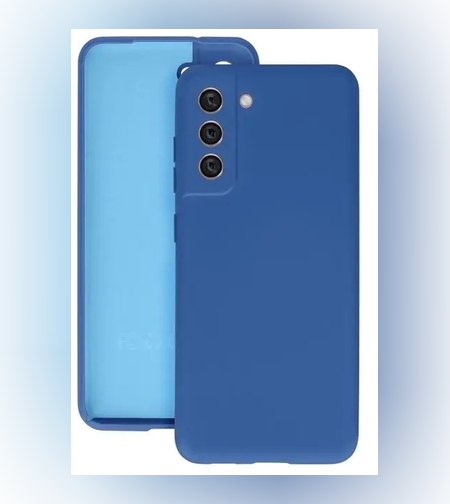 Husa protectie Flippy pentru Samsung S21 FE Liquid Silicone Albastru Inchis