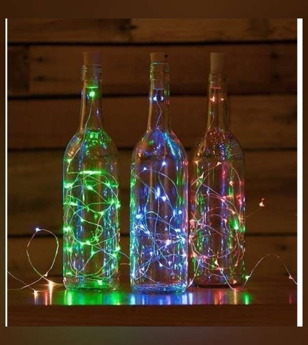 Instalatie de Craciun cu Baterii Tip Liniar, 2 jocuri de lumini, Fir Cupru 5 m 50 LED -uri, Multicolor