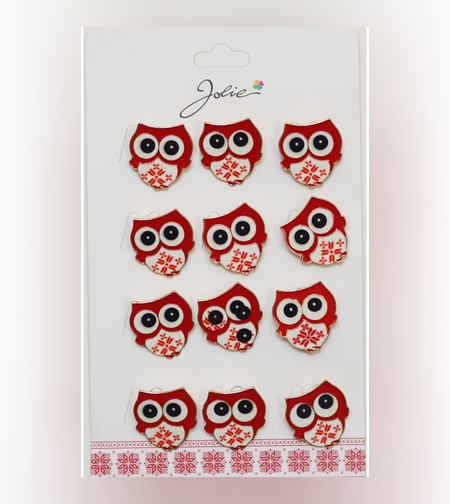 Set 12 Brose Martisor pentru Copii Bufnita