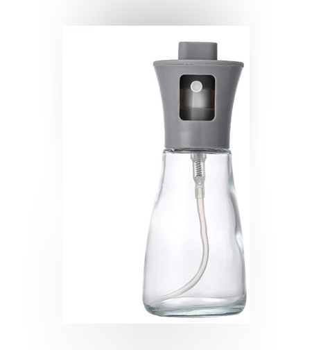 Pulverizator pentru Ulei, Flippy, Pulverizator din Sticla pentru Otet sau Alte Lichide, Simplu Reincarcabil, Multifunctionale, 17.3 x 5.6 cm, Capacitatea 170 ml, Gri