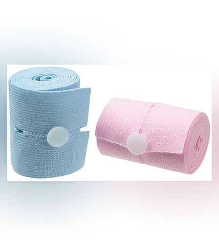 Set 2 Centuri de Monitorizare a Ritmului Cardiac Fetal, Flippy, Material Moale si Elastic, 6 x 130 cm, Albastru/Roz