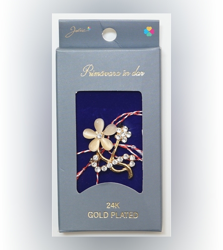 Martisor Brosa Placata cu Aur 24K, Dimensiune Brosa Aprox 2- 3 cm, Model 2