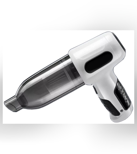 Aspirator Auto Tip Pistol, Flippy, Aspirator cu Aspirare si Suflare, pentru Casa Masina, Multifunctional fara Fir, incarcare 4000mAh, Alb