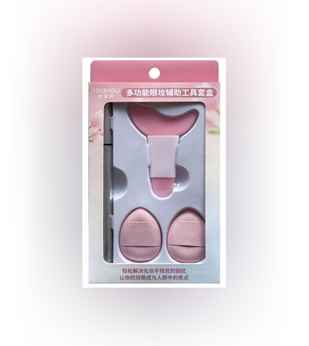 Kit de Aplicare Tus, Flippy, pentru Incepatori, Accesoriu Machiaj, 4 Produse, Tus Impermeabil, Negru, Cutie Roz