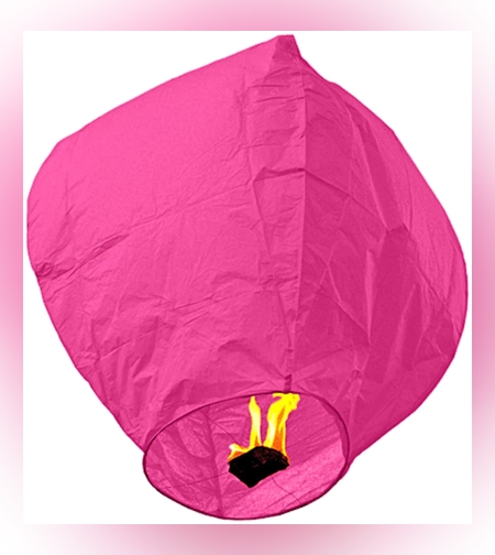 Lampion zburator, Flippy, hartie biodegradabila, Roz