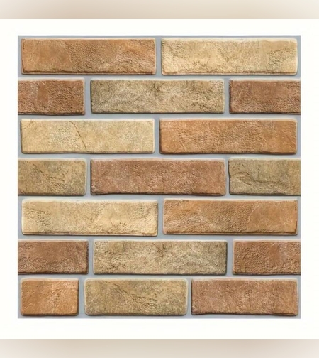 Set 10 x Placi Tapet Autocolant 3D cu Imitatie de Caramida de Piatra, pentru Perete Bucatarie Sufragerie, Usor de Curatat, Rezistent la Apa, Autoadeziv, 30x30 cm, Maro