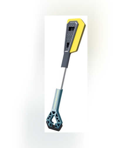 Racleta Auto pentru Zapada cu Doua Capete, Flippy, Universala, Deszapezire Masina, cu Maner Lung, Ergonomica, Detasabila, pentru Geamuri si Caroserie, Usor de Utilizat, 67x12.5 cm, Albastru