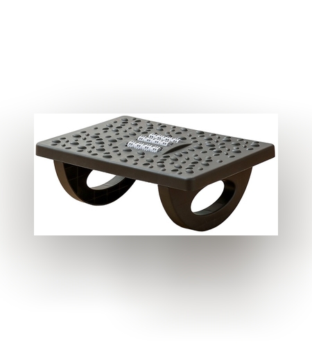 Suport Ergonimic pentru Picioare, Flippy, Plastic, cu Role de Masaj pentru Talpi, pentru Birou, Usor de Transportat, Detasabil, 33.5x24x12 cm, Negru