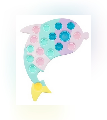 Jucarie senzoriala antistres, Simple Dimple, Delfin, Macarons,Flippy
