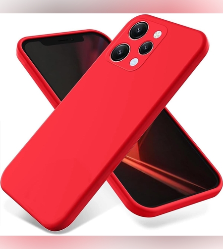 Husa de Protectie Matte TPU, Flippy, pentru Xiaomi Redmi 12, Protectie Camera, Antisoc, Antizgariere, Antialunecare, Acoperire Completa, Rosu