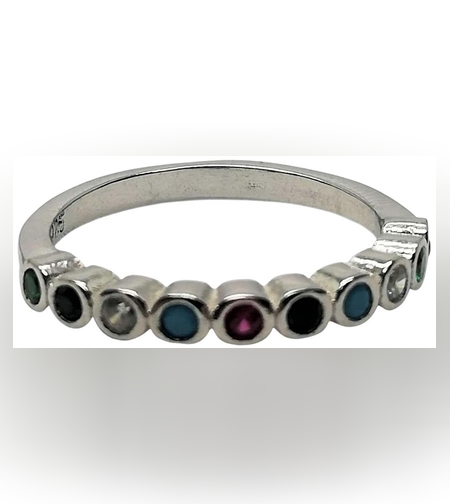 Inel Argint 925 cu Zirconii Colorate M55