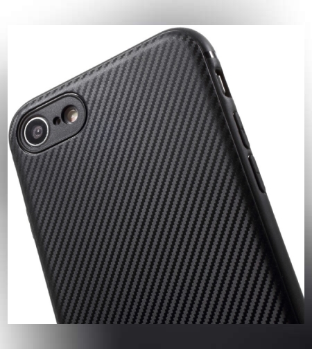 Husa Apple iPhone 7 IPAKY Carbon Fiber Negru