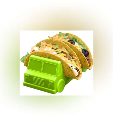 Suport pentru Taco, Flippy, Model Autobuz, 14 x 7.5 x 6.5 cm, din PP, Verde
