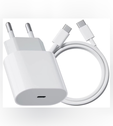 Incarcator Super Fast Charge, Flippy, Incarcator Fast Charge Compatibil Apple, 35 W, USB-C Adaptor, Cablu inclus USB-C, Alb