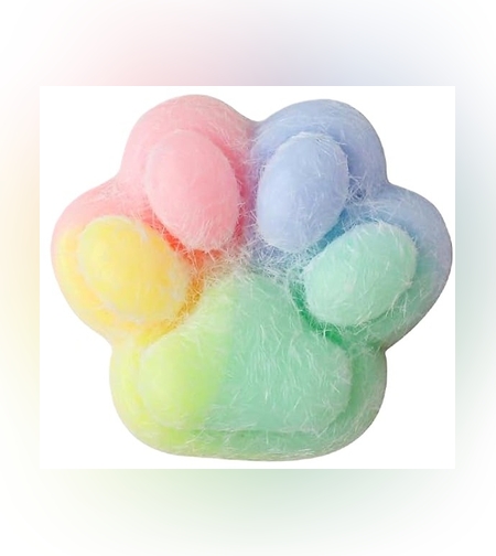 Jucarie Interactiva Squishy, Flippy, Squeeze Pinch Family, Model Cat Paw, Revenire Lenta, din TPR, +3 Ani, 7.5 cm, Textura Puf, Multicolor