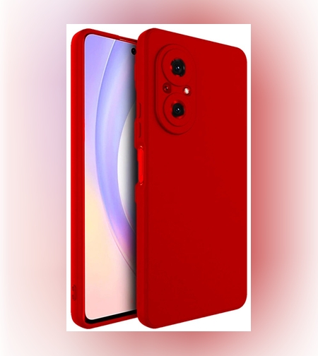 Husa pentru Huawei NOVA 9 SE, Flippy, Liquid Silicone, cu Microfibra pe interior, Protectie Antisoc, Rosu