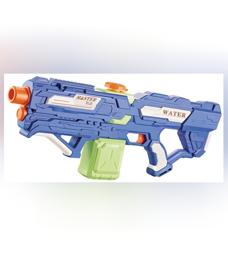 Pistol cu Apa pentru Copii, Rezervor 600ml, Flippy, 14ani+, cu baterie 1200mAh, Electric Burst, Albastru/Verde, 800ML