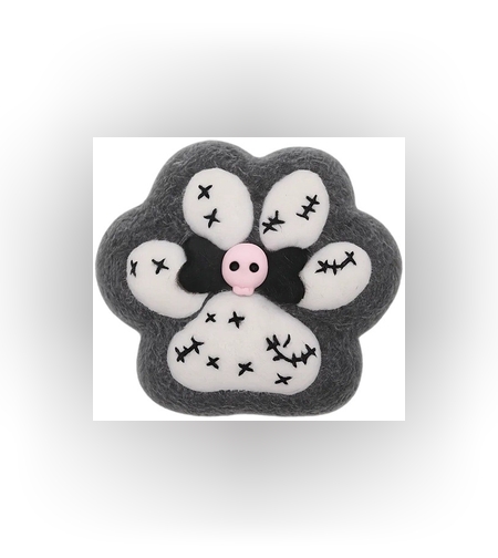 Jucarie Antistres Squishy, Flippy, cu Revenire Lenta, Squeeze Pinch Family, Model Cat Paw, Ambalaj Transparent, Alb/Negru