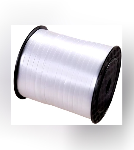 Panglica pentru Baloane, Flippy, Rola de 200 de Metri, din Rafie, Alba