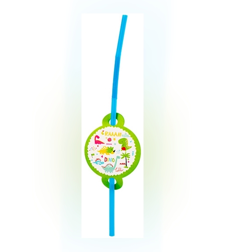 Set 10 Paie, Flippy, Colectia Dino Park, 26 x 7 cm, din Carton/Plastic, Multicolor