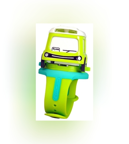 Jucarie pentru copii, Flippy, autobuz-ceas, Verde