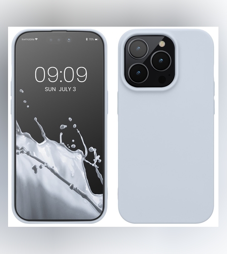 Husa pentru Apple iPhone 14 Flippy, Liquid Silicone, cu Microfibra pe interior, Protectie Antisoc, Grey, Gri