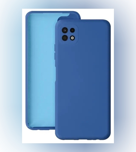 Husa protectie Flippy pentru Samsung A22 5G Liquid Silicone Albastru Inchis