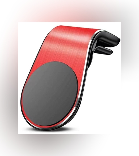Suport de Telefon, Flippy, pentru Ventilatie, din ABS si Magnet, 3.8 x 3.7 x 6.2 cm, Universala, Rosu