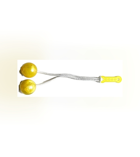 Jucarie interactiva cu bile, Flippy, Clackers ball, antistres, Galben, 40 mm