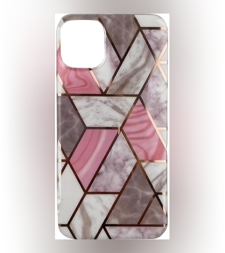 Husa protectie Flippy compatibila cu Samsung Galaxy S21 5G Soft IMD TPU Marble Geometric Alb