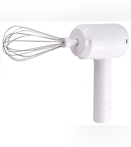 Mixer Electric fara Fir, Flippy, pentru Uz Casnic, pentru Oua Smantana Frisca, Maner Plastic, Usor de Utilizat si Depozitat, 3 Accesorii, Alb