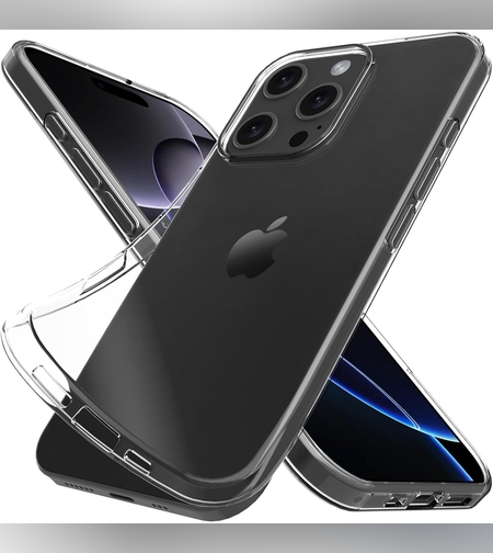 Husa de Protectie din Silicon, pentru Apple iPhone 16 Pro, PC, Antisoc, Rezistenta la Impact, Transparenta