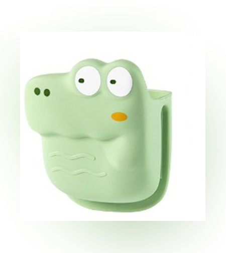 Manusa din Silicon pentru Cuptor, Flippy, Anti-Alunecare, pentru Capace, Oale, Tigai, de Uz Casnic, Rezistent la Temperaturi Inalte, Model Animat, 10x12 cm, Verde