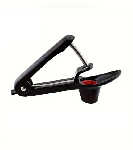 Dispozitiv de Scos Samburi, Flippy, Manual, cu 1 Gaura, pentru Cirese/Masline, 20.5 x 3.8 x 13 cm, din ABS+Otel Inoxidabil, cu Maner, Negru