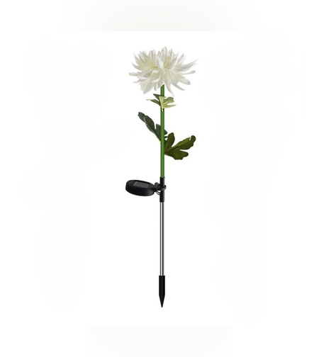 Lampa Solara LED tip Crizantema cu o floare pentru Gradina, Inaltime 80 cm, Flippy