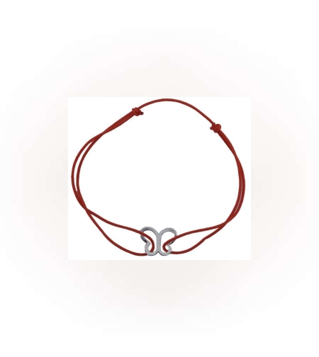 Bratara Snur Reglabil, Argint 925, Fluture, Jolie Silver, 0.4 g, 1 cm x 0.7 cm